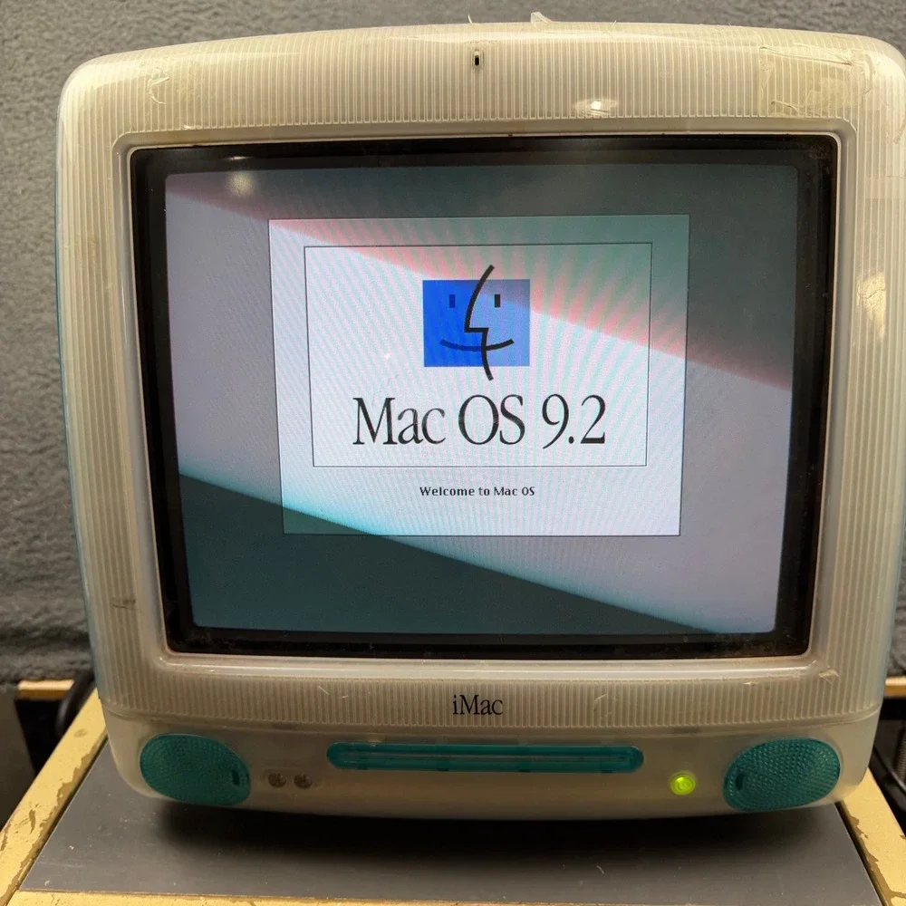 Apple iMac G3 M5521 350MHz 64MB RAM 6GB HDD Bondi Blue Vintage Computer OS 9.2